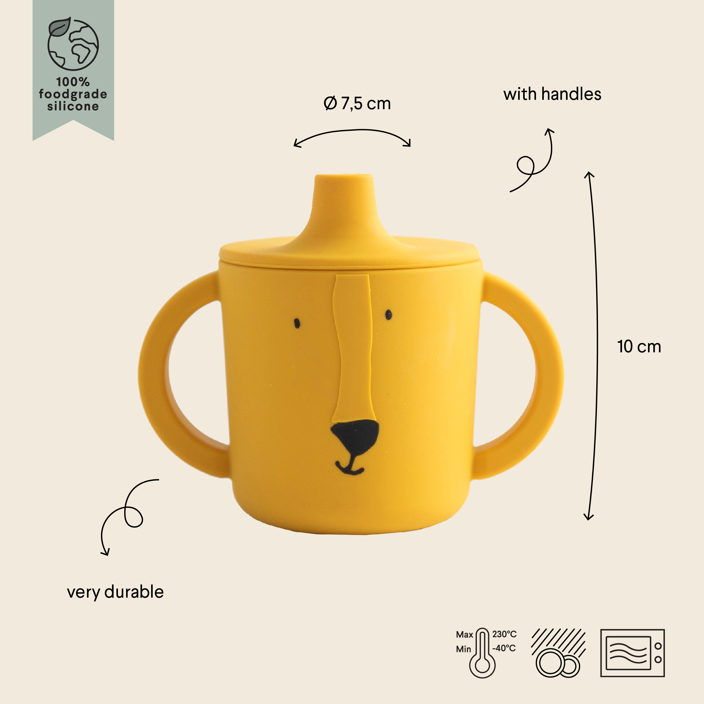 Silicone sippy cup - Mr. Lion